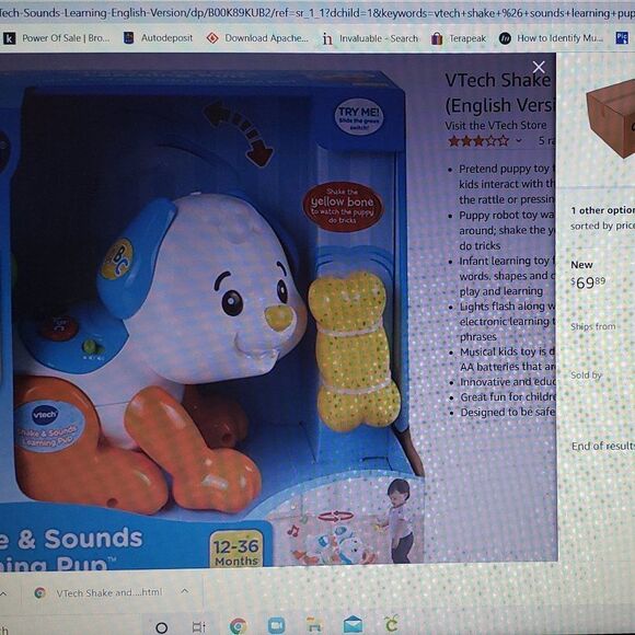 Vtech Shake & Sounds Learning Pup (12-36M) - USED - Picture 10 of 10